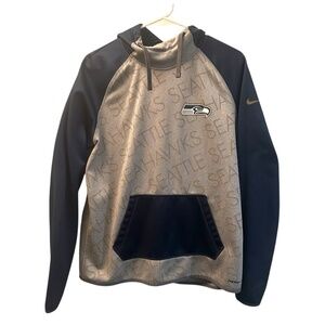 Nike Seattle Seahawks NFL Football Hoodie Womens Medium Active Athletic Blue